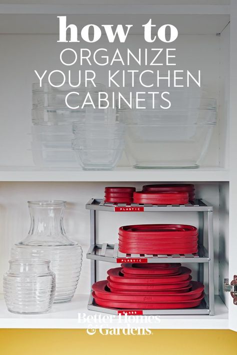 Pyrex Lid Storage Ideas, Declutter Kitchen Cabinets, Declutter Organization, Pyrex Containers, Under Cabinet Storage, Pyrex Lids, Drawer Organization, Tier Shelf, Organization Kitchen