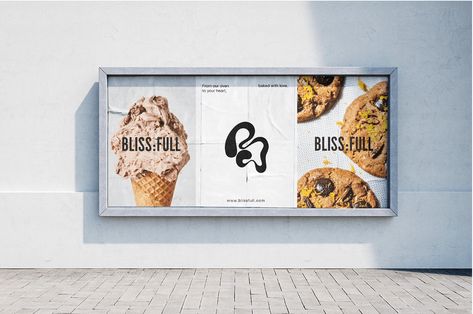 BLISS:FULL Breakfast Restaurant Branding, Healthy Bakery Branding, Cookie Shop Branding, Graphic Design Identity, Bakery Branding Design Inspiration, Bakery Brand Design, Cookie Branding Design, Dessert Branding, Baking Branding