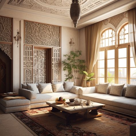 Arabic house living room, Arabic style, Arabic architecture Arabian Room, Arabic Style Living Room, English Home Design, Arabian Majlis, Arab House, Modern Arabic Interior, Arabic House, Islamic Interior, Arabic Living Room