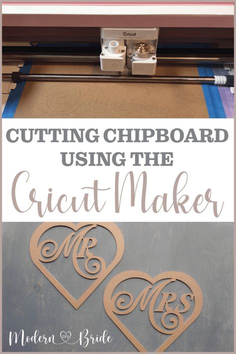 Cricut Knife Blade Projects, Cricut Maker Wedding Projects, Circuit Maker Projects, Cricut Maker 3 Wood Projects, Cricut Chipboard Projects, Wedding Cricut Projects, Chipboard Projects, Wedding Chairs Diy, Cricut Wood