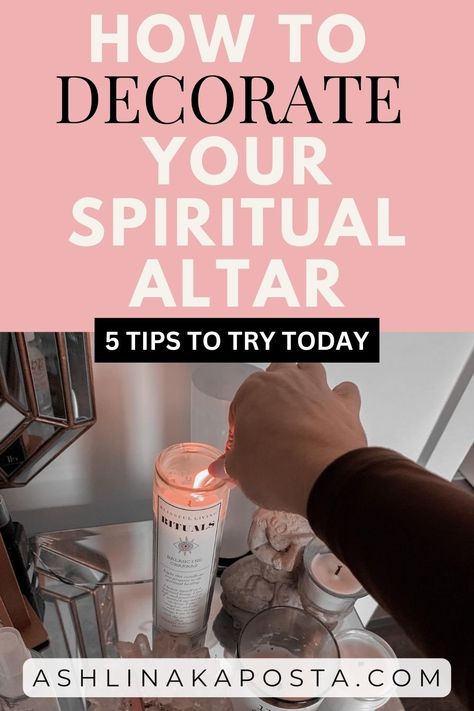 How to create a spiritual altar in 5 easy steps — ASHLINA KAPOSTA Spiritual Self Care, Feng Shui Elements, Spiritual Altar, Fire Candle, Glamour Decor, Meditation Candles, Meditation Altar, Ritual Tools, Spiritual Tools