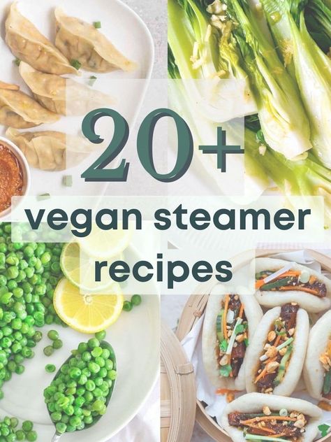 20+ Vegan Steamer Recipes: Veggies, Dumplings, & More! Electric Steamer Recipes Meals, Electric Steamer Recipes, Food Steamer Recipes, Bamboo Steamer Recipes, Steamed Recipes, Steam Food, Greek Kitchen, Bamboo Steamer, Steam Recipes