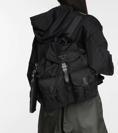 Prada Backpack, Backpack Free, It Bag, Prada Nylon, Style Star, Medium Backpack, Drawstring Top, Prada Bags, 가을 패션