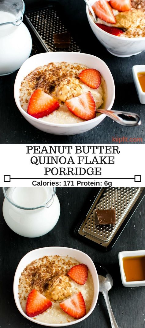 Quinoa Flakes Recipes, Peanut Butter Quinoa, Quinoa Flakes, Quinoa Bowls, Gf Breakfast, Vegan Breakfasts, Brunch Club, Vegan Quinoa, Quinoa Breakfast