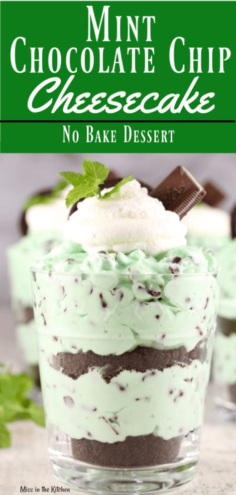 Mint Chocolate Desserts, Mint Chocolate Cheesecake, Andes Mints, Mint Desserts, Mint Cheesecake, Cheesecake No Bake, Chocolate Chip Cheesecake, Mint Recipes, Mint Chocolate Chip