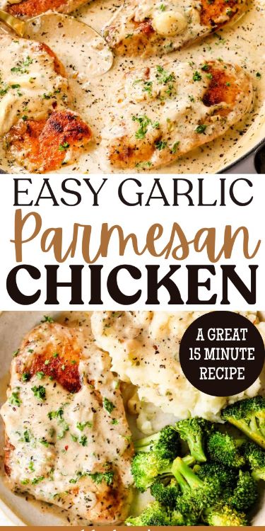 Creamy Garlic Parmesan Chicken, a one-pot wonder, is a simple yet luxurious dish featuring seared, lightly breaded chicken cutlets and caramelized garlic in a Parmesan cream sauce with Italian herbs. No roux needed, it's made with pantry-friendly ingredients. Easy Garlic Parmesan Chicken, Lightly Breaded Chicken, Creamy Garlic Parmesan Chicken, Chicken Parmesan Recipe Easy, Chicken Cutlet Recipes, Breaded Chicken Cutlets, Chicken Cutlet, Parmesan Cream Sauce, Italian Herbs