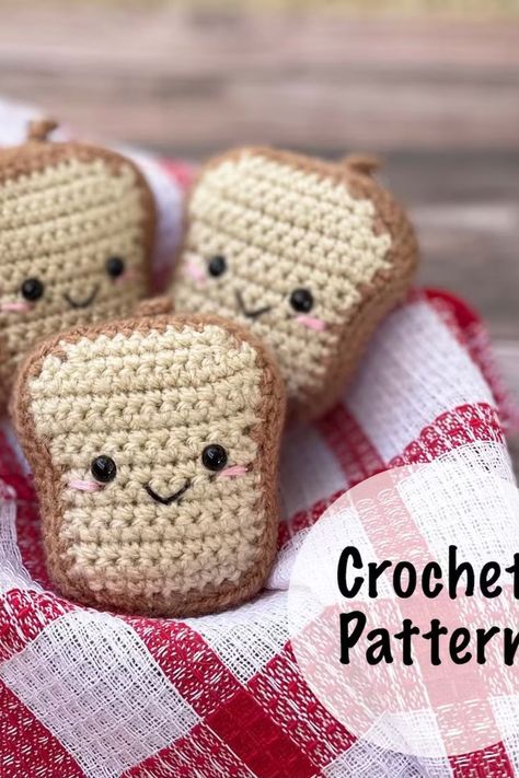 Crochet bread amigurumi is a delightful and playful way to showcase your love for bread while also engaging in a relaxing and creative hobby. Bread Crochet Keychain, Food Keychain Crochet, Bread Crochet Pattern, Crochet Food Keychain, Crochet Toast, Bread Crochet, Crochet Bread, Bts Crochet, Knitted Stuff