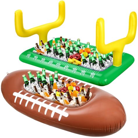 PRICES MAY VARY. Nice in Combinations: you will be provided with 2 pieces of football inflatable drink holders in 2 different shapes, distinctive in design and nice in combination, sufficient quantities can support your use needs Novelty theme Design: our inflatable cooler for parties is designed with football and football field shape, which looks vivid and lifelike, can be a nice party accessory for watching sporting events, backyard barbecues, lightweight and portable for easy transport Sturdy Football Party Drinks, Football Drink, Inflatable Cooler, Football Watch Party, Football Party Supplies, Football Party Decorations, Sports Party Decorations, Party Inflatables, Drink Cooler