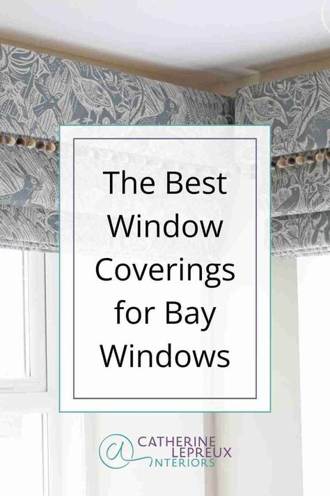 In Scotland, needing bespoke curtains made for bay windows is pretty common. We often see these uniquely shaped windows in Victorian and Edwardian period homes, and unfortunately, off-the-shelf curtains just don't work well for them. We're offering some inspiring ideas for bespoke curtains and blinds specifically tailored for bay windows. Head to the Catherine Lepreux Interiors' blog for more brilliant ideas and problem-solving solutions for fitting curtains and blinds to bay windows. Bay Window Shades Ideas, Window Seat Window Treatments, Bay Window Blinds And Curtains, Bay Window Roman Blinds, Blind And Curtains Together, Window Coverings For Bay Windows, Curtains Living Room Bay Window, Bay Window Blinds Living Room, Curtains For Bay Window In Living Room