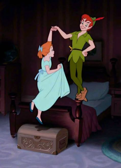 *WENDY & PETER PAN ~ Peter Pan Walt Disney Paris, Wendy Peter Pan, Peter Pan 1953, Second Star To The Right, Peter Pan Disney, Peter And Wendy, Peter Pan And Tinkerbell, Disney Prince, Animation Disney