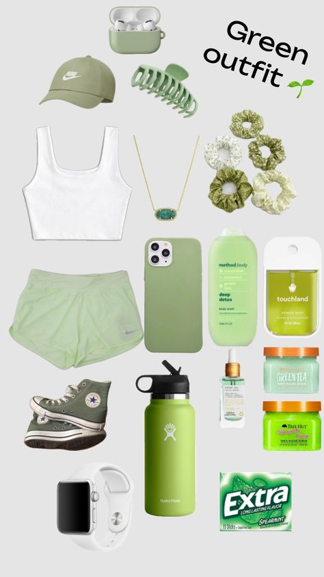 Preppy Outfits Aesthetic, Preppy Green, Green Preppy, Preppy Inspiration, Outfit Collage, Aesthetic Green, Green Fits, Green Girl, Cute Preppy Outfits