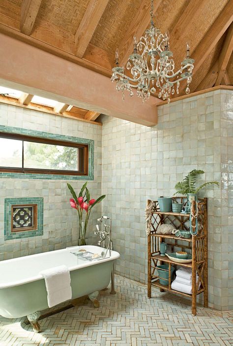 Moroccan Bathroom, Remodel Bathroom, Moroccan Tile, Small Bathroom Design, Green Bathroom, Bathroom Colors, Bathroom Remodel Master, Small Bathroom Remodel, Beautiful Bathrooms