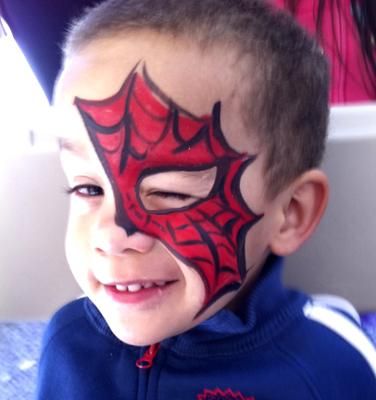 Cool Spider-Man face pain Spiderman Face, No Carve Pumpkin Decorating, Man Face, Spiderman Birthday, Halloween Food For Party, Creative Halloween Costumes, Unicorn Birthday Parties, Painted Pumpkins, Easy Kids