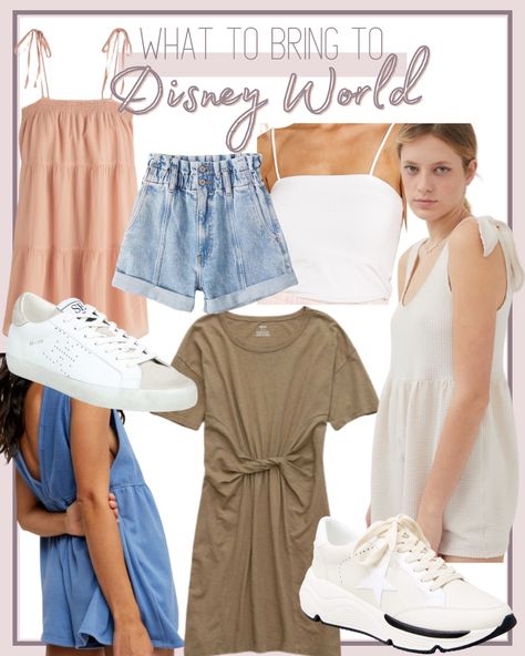 Disneyland Fashion, Disneyland Outfit Ideas, Outfit Ideas Midsize, Cream Sneakers, What To Wear To Disney, 70’s Outfit, Always Forward, Theme Park Outfits, Disneyland Outfits