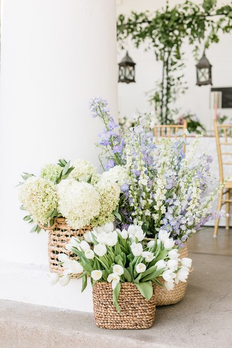 #gardenpartywedding #gardenpartyweddinginspo #garden #party #wedding #inspiration #gardenpartyweddningdecor #gardenpartysoiree #dallaswedding #dfwwedding #weddinginspo Spring Garden Wedding Aesthetic, Classic Garden Party Wedding, Garden Wedding Head Table, All White Florals Wedding, Hydrangea Wedding Ceremony Decor, Basket Wedding Flowers, Sage Green Garden Wedding, Simple Flower Arrangements Wedding, August Garden Wedding