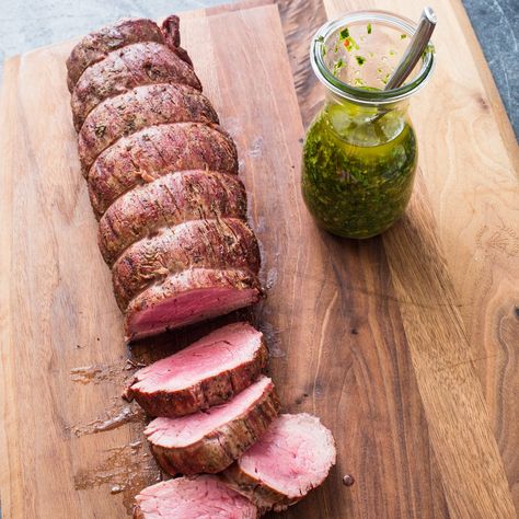 Argentinian Chimichurri Sauce - Serve with our Grill-Roasted Beef Tenderloin. Cook's Illustrated Grilled Roast Beef, Argentinian Chimichurri, America's Test Kitchen Recipes, Chimichurri Sauce, Kitchen Recipe, America's Test Kitchen, Cooks Illustrated, Beef Tenderloin, Wine Vinegar