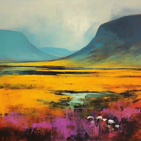 • glen sannox • Abstract Landscape Painting Mountains, Best Abstract Paintings, Scottish Painting, Contemporary Landscape Artists, Scottish Mountains, Abstract Landscape Art, Isle Of Arran, Contemporary Landscape Painting, Pastel Sec