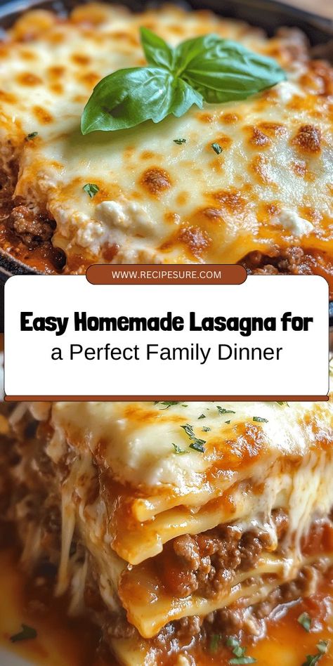 Create a delicious homemade lasagna with this easy-to-follow recipe! Discover how to layer fresh ingredients like marinara sauce, creamy ricotta, and gooey mozzarella for a comforting meal that everyone will love. Perfect for family gatherings or cozy nights in, this classic dish is versatile enough for any dietary needs. Dive into the world of flavors with your own homemade lasagna today! #HomemadeLasagna #ComfortFood #ItalianCuisine #EasyRecipes #CookingAtHome Small Lasagna Recipe, Easy Lasagna Recipe With Ricotta, Cheesy Lasagna Recipe, Baked Lasagna Recipe, Dutch Oven Lasagna, Homemade Lasagna Recipe, Healthy Lasagna Recipes, Easy Homemade Lasagna, Cookbook Club