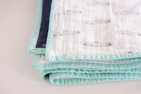 Double Gauze Baby Blanket - The Sweeter Side of Mommyhood Gauze Blanket Tutorial, Muslin And Flannel Blanket Diy, Quilted Muslin Blanket, Gauze Blanket Diy, Double Gauze Patterns, Gauze Receiving Blankets Diy, Double Gauze Blanket, Gauze Quilt Diy, Gauze Baby Blankets Diy