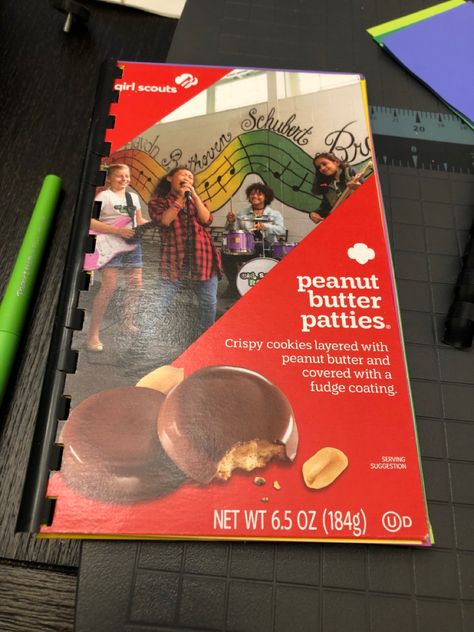 Repurposed girl scout cookie box into a notepad Girl Scout Cookie Sales, Crispy Cookies, Girl Scout Activities, Girl Scout Crafts, Scout Activities, Scouts Crafts, Girl Scout Cookies, Cookie Box, Box Template