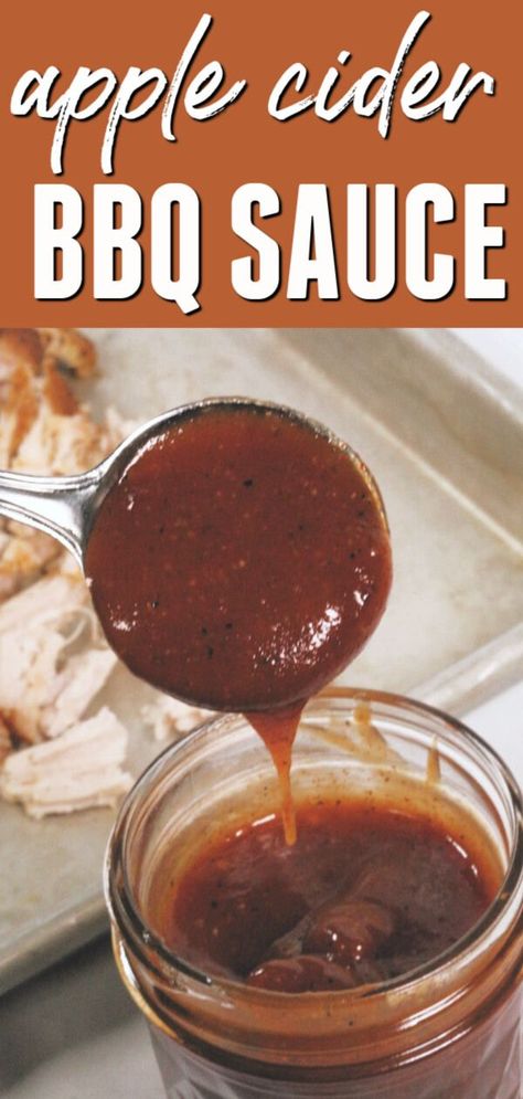 This Apple Cider Barbecue Sauce recipe is perfect for fall.  It has sweetness from fresh apple cider and little kick that keeps you coming back for more!  #itisakeeper #recipe #bbq #barbecue #homemadesauce #easyrecipe #15minuterecipe #bbqsauce #applecider #cider #quickrecipe #apple via @itsakeeperblog Instant Pot Fall Recipes, Apple Cider Recipes, Easy Bbq Sauce, Bbq Sauce Recipes, Bbq Sauce Homemade Easy, Cider Recipes, Bbq Sauce Ingredients, Carolina Bbq Sauce, Homemade Bbq Sauce Recipe