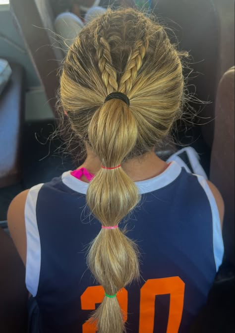 Feild Hockey Hair Ideas, Girls Lacrosse Hairstyles, Hairstyle For Volleyball, Lax Hairstyles, Netball Hairstyles, Softball Hair Ideas, Equestrian Hairstyles, Hairstyle Sports, Red Hair Transformation