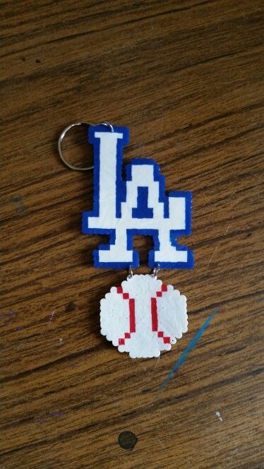 Dodgers Perler Beads, La Dodgers Logo, Beads Designs, Beads Ideas, Diy Perler Beads, Perler Beads Designs, Fuse Beads, Perler Bead, Hama Beads