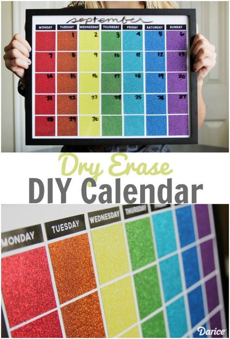 DIY Calendars - Dry Erase DIY Calendar - Homemade Calender Ideas That Make Great Cheap Gifts for Christmas - Desk, Wall and Glass Dry Erase Organizing Calendar Projects With Step by Step Tutorials - Paint, Stamp, Magnetic, Family Planner and Organizer #diycalendar #diyideas #crafts #calendars #organizing #diygifts #calendars #diyideas Dry Erase Calendar, Organization Skills, Dekor Diy, Diy Event, Diy Calendar, Calendar Ideas, College Kids, Paint Swatches, Cadeau Diy