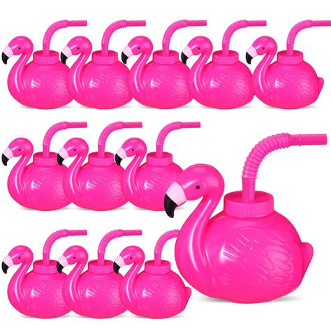 PRICES MAY VARY. Package Include: you will receive 12 pcs plastic pink flamingo drinking cups and 12 pcs pink straws, which is a nice combination set for kids birthday party gift favors, and it is also suitable for Hawaiian party Reusable Cups: flamingo sippy cups are made of food grade PP plastic, safe and reusable, let your children and friends use at ease; The cup capacity is about 17 oz, straw measures 7.8 inches in length Luau Party Supplies: this flamingo shape cup is fit for beach party, Flamingo 3rd Birthday Party, Flamingo Birthday Theme, Tropical Party Theme, Tiki Boat, Ireland Party, Hawaii Birthday Party, Plastic Pink Flamingos, Tropical Beach Party, Flamingo Party Favors