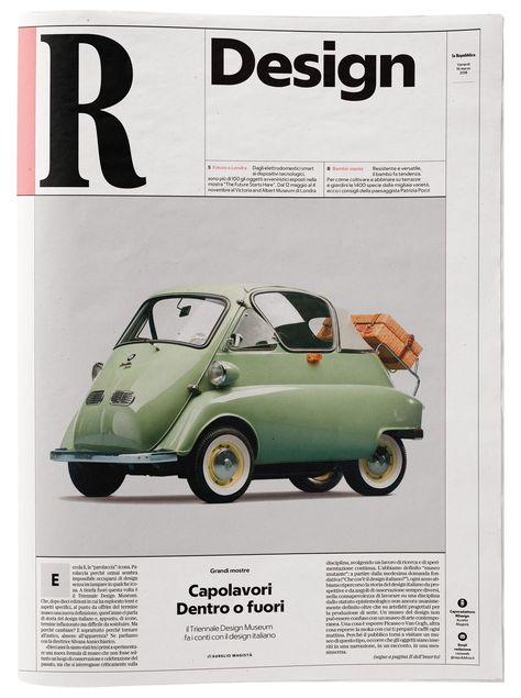 la Repubblica Newspaper | Typography and Layout | Award-winning Rebranding | D&AD #yellowpencilwinner E Newsletter Design Layout, Full Page Magazine Ad Design, Newspaper Portfolio, Newspaper Ad Design, Newspaper Typography, Newspaper Inspiration, Newspaper Design Inspiration, Newspaper Design Layout, 잡지 레이아웃