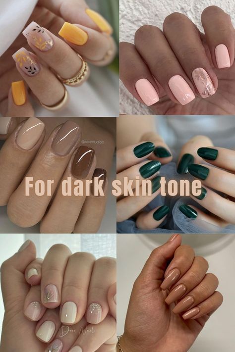 Nude Nails Dark Skin Tone, Nail Polish For Dark Skin Tone, Nail Polish For Dark Skin, Dusky Skin, Nail Paints, Plain Nails, Colors For Dark Skin, Spring Nail Designs, Latest Nail Art