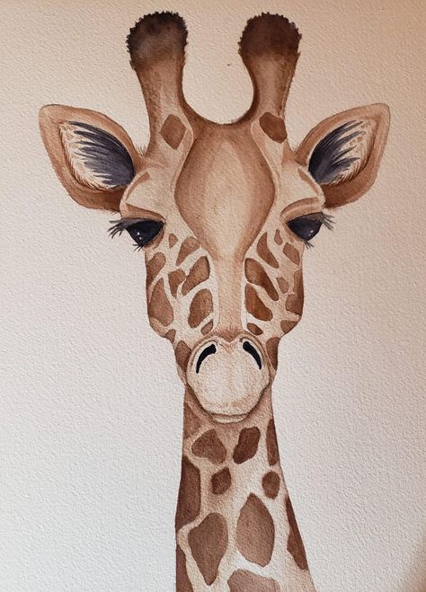 Animal Canvas Paintings, Giraffe Drawing, Ear Tattoo Ideas, Ear Tattoos, Giraffe Painting, Giraffe Art, Doodle Ideas, Trending Pins, Watercolor Art Lessons