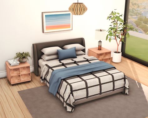 Sims Bedroom Patreon, Sims 4 Mm Cc Bedroom, Apartment Mods Sims 4, Sims 4 One Bedroom Apartment, Sims 4 Quilt Cc, Sims 4 Cc Living Room Table, Sims 4 Maxis Furniture, Build Cc Maxis Match, Bedroom Decor Sims 4 Cc