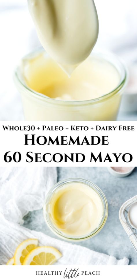 Paleo Mayonnaise Recipe, Dairy Free Mayo, Paleo Mayo, Paleo Sauces, Clean Keto, Whole30 Keto, Homemade Mayo, Whole 30 Diet, Low Carb Sauces