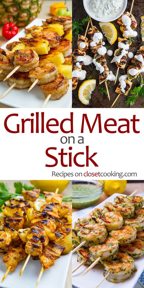 Meat On A Stick, Grilled Kabob Recipes, Closet Cooking, Meat Skewers, Bbq Pork Ribs, Grilled Meat Recipes, Pork Rib Recipes, Easy Grilling, Kabob Recipes