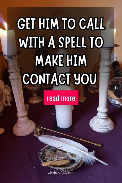 Want him to finally reach out to you? This simple spell uses focused intention and chanting to stir an urgent desire in him to hear your voice. By harnessing natural energies, you can manifest the phone call you've been longing for. Feel empowered taking action to get what you desire! Make Him Call Me Spell, Call Me Spell, Spells Witchcraft Money, Witchcraft Money, Love Spells Witchcraft, Money Rituals, Hear Your Voice, Spell Cast, Powerful Love Spells