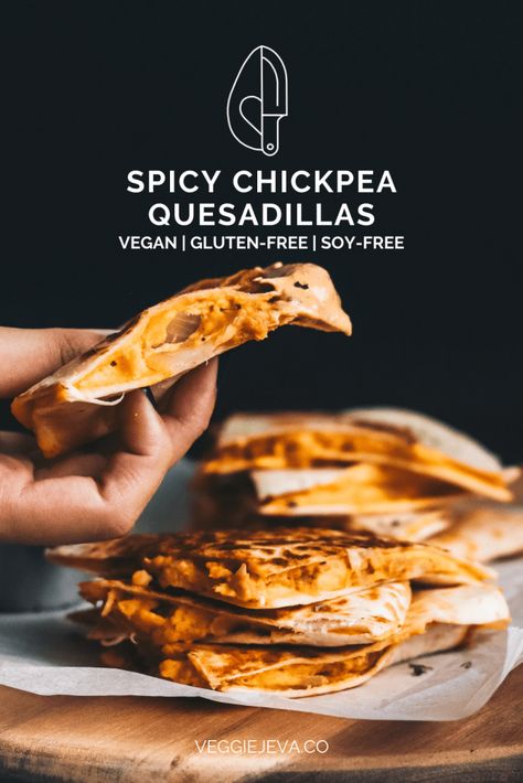 Buffalo Chickpea Quesadilla, Chickpea Quesadillas, Cashew Nacho Cheese, Mold Diet, Plant Meals, Healthy Veg Recipes, Vegetarian Recepies, Vegan Meat Substitutes, Food Magic