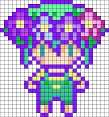 Basil Omori Perler Beads, Perler Bead Patterns Omori, Omori Pixel Art Grid, Funny Pixel Art, Easy Pixel Art, Pixel Art Templates, 8bit Art, Perler Bead Templates, Diy Perler Bead Crafts