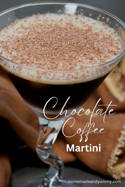 Chocolate Coffee Martini is rich, and devilishy delicious. Like dessert in a glass. The perfect chocolatini recipe. #coffeemartini #espressomartini #chocolateandcoffee #chocolatecocktail Chocolatini Recipe, Coffee Martini, Coffee Vodka, Desserts In A Glass, Chocolate Cocktails, Chocolate Martini, Chocolate Liqueur, Best Cocktail Recipes, Delicious Drink Recipes