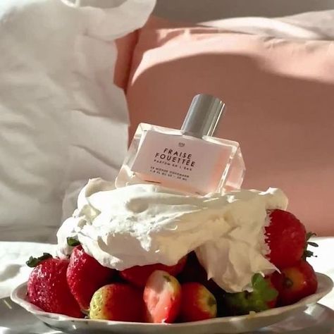 Le Monde Gourmand on Instagram: "A moment for Fraise Fouettée 🍓☁️💕⁠ ⁠ Juicy fresh picked Strawberries ✔️⁠ The perfect amount of Whipped Sugar ✔️⁠ And a dollop of Vanilla Cream ✔️ ⁠" Strawberry Cream Aesthetic, Strawberry Vanilla Perfume, Strawberry Pound Cake Perfume Aesthetic, Strawberry And Vanilla Scent, Strawberries And Cream Aesthetic, Strawberries And Whipped Cream Aesthetic, Cream Aesthetic, Vanilla Cream, Strawberries And Cream