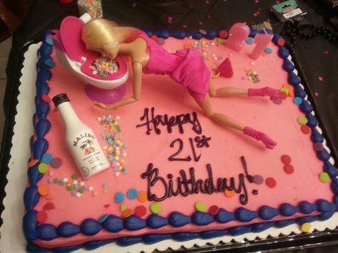 21 Life Lessons You Will Learn At 21 Drunk Barbie Cake, 21st Birthday Diy, Cake Meme, 21 Party, 21st Birthday Girl, Barbie Birthday Cake, 21st Bday Ideas, 21st Cake, 21st Birthday Cakes