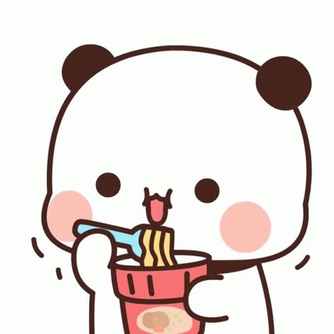 Bear Eating, Kawaii Cat Drawing, Cute Panda Cartoon, Eating Ramen, Chibi Cat, Cute Bunny Cartoon, Cute Bear Drawings, Cute Panda Wallpaper, Cute Cartoon Images