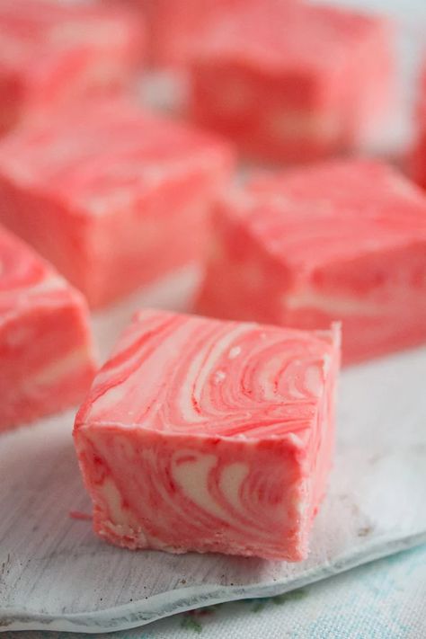 Strawberry Fudge Recipe with Marshmallow Fluff Classroom Cookbook, Fudge With Marshmallow Fluff, Original Fantasy Fudge Recipe, Strawberry Fudge Recipe, Marshmallow Fluff Fudge, Fantasy Fudge Recipe, Marshmallow Fudge Recipe, Strawberry Fudge, Marshmallow Fluff Recipes