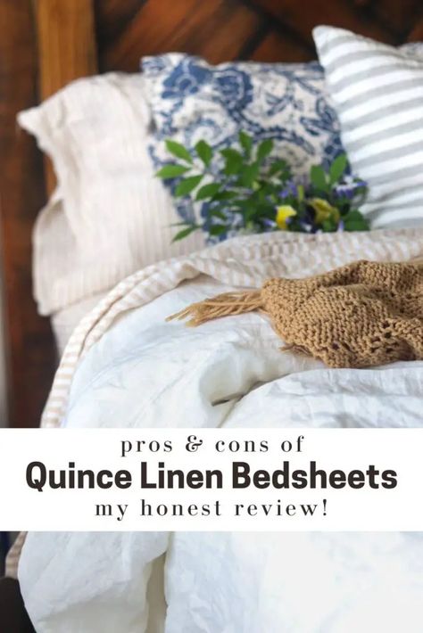 My Honest Review of Quince European Linen Sheets - The Duvall Homestead Quince Linen, Best Linen Sheets, Farmhouse Bedroom Ideas, Organic Bedding, Natural Pregnancy, Bedding Ideas, Linen Sheets, European Linens, Belgian Linen