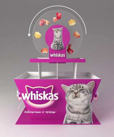 Whiskas POSM on Behance Rak Display, Pet Food Store, Store Display Design, Pos Design, Retail Design Display, Cardboard Display, Pos Display, Stall Designs, Design Presentation