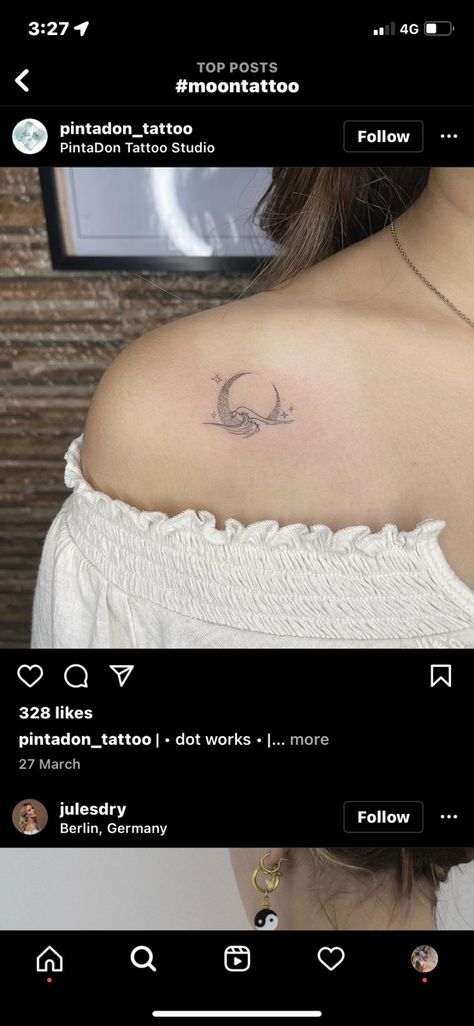 Below The Collar Bone Tattoo, Tattoo Designs For Collar Bone, Moon Tattoo Designs Collar Bone, Collar Bone Flower Tattoos For Women, Tattoos Near Collar Bone, Aesthetic Collar Bone Tattoo, Small Girlie Tattoos Ideas, Tattoo Ideas For Collar Bone For Women, Tattoo For Collar Bone For Women