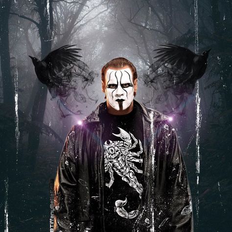 Ƭiffany Ɓella™’s Instagram photo: “LOVE The Crow Sting! 🤍 Custom Edit Done By Me! 🖤 @stinger #sting #wcw #wwf #wwe #legend #hof #wrestling #wrestler #love #life #me #nwo” Sting Wallpaper, Steve Borden, Sting Wcw, Wcw Wrestlers, John Cena Wrestling, Wrestling Posters, Tna Impact, Wwe Tna, Wrestling Stars