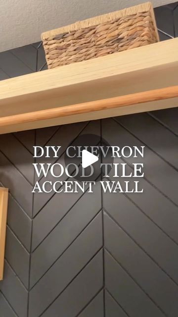 Lucas Shaw on Instagram: "$50 accent wall tutorial! 
This has been one of our most popular DIYs to date! We did this same wall in our master bathroom renovation as well! 
Using our @wagnerspraytech FLEXiO 3500 sprayer and our favorite black paint “Blackish by @clarepaint the wall came to life! 
What room would you try this in?! 
.
.
.
.
.
.
.
.
.
.
.
#tutorial #howto #doityourself #doityourselfproject #woodworking #wood #woodworker #wooddesign #woodwork #laundryroom #laundry #roommakeover #makeover #reno #renovation #budget #budgetfriendly #learn #diyhome #diyhomedecor #diyprojects #diyproject #asmr #walldecor #walldesign #chevron" Wood Tile Accent Wall, Accent Wall Tutorial, Tile Accent Wall, Chevron Tile, Bathroom Accent Wall, Renovation Budget, Accent Wall Paint, Chevron Wall, Wood Accent Wall