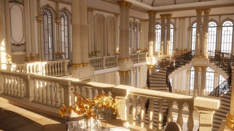 Classical Banquet Hall Interior ✨ #banquethall #classicart #classicarchitecture #architecture #visualization #webtoon #background #conceptart Manor Mansion, Webtoon Background, Hall Interior, Classic Architecture, Banquet Hall, Architecture Visualization, Event Space, Classic Art, Mansion