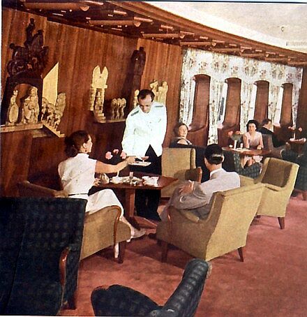 Old Ship Interior, Nautical Interior Design, Northern Lights Cruise, First Class Lounge, Ship Interior, Zeppelin Art, Andrea Doria, Old Ship, Nautical Interior